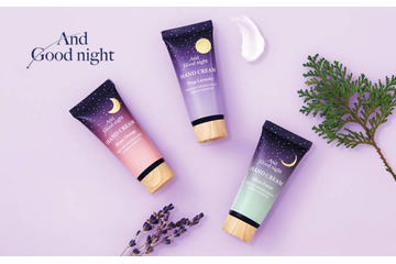 アンドグッドナイト、安らぐ天然アロマと保湿成分たっぷりのハンドクリームとリップバーム新発売 画像