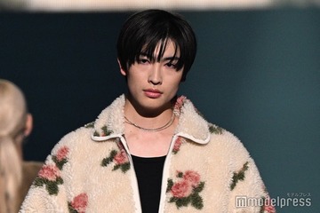 GENIC増子敦貴、初ランウェイで新境地 花柄ボアブルゾン×ヌーディーメイク施し会場魅了【TGC広島2025】 画像