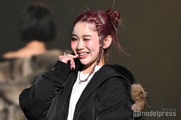 広島出身「今日好き」中島結音、鼻ピアスで雰囲気ガラリ ウィンク×あざといポーズがギャップ【TGC広島2025】 画像