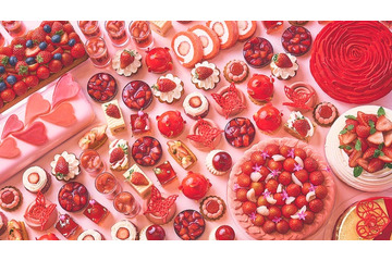 ヒルトン京都のイチゴスイーツビュッフェ、贅沢なケーキやタルトで甘美な世界に“メロメロ”に 画像