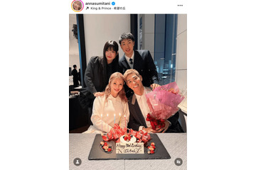 住谷杏奈、家族4人でパシャリ！夫・レイザーラモンHGの50歳誕生日を祝福「無理せずにお仕事頑張って」 画像