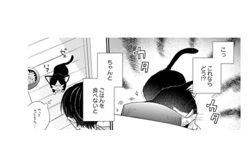 【猫視点】ごはんを食べないと動けなくなる！ お皿ごと運んで来た時、人間が倒れて!?【同居人はひざ、時々、頭のうえ。 #９】 画像