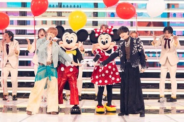 【紅白本番】King ＆ Prince高橋海人、曲前にミッキーマウスと微笑ましいやり取り 3年ぶり2人体制初の出場 画像