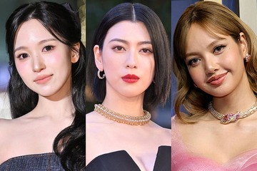 BLACKPINKリサ・TWICEミナ・三吉彩花、密着顔寄せ3ショット「豪華すぎる」「目の保養」 画像