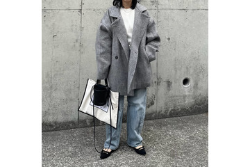 オーバーサイズコートで即オシャレ！シャギー素材のミドル丈コートで作る、冬の洗練こなれコーディネート【40代の毎日コーデ】 画像