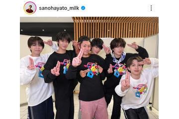 佐野勇斗、“親戚”東海オンエアてつやとM!LKでパシャリ！「最高の6ショット」「推しと推しのコラボ」の声 画像