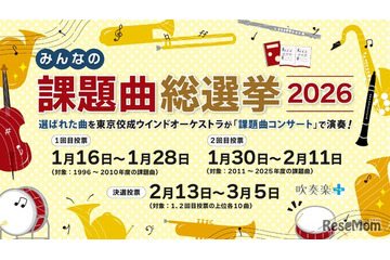 吹奏楽コンクール「課題曲総選挙」投票開始、上位曲はコンサートで演奏 画像
