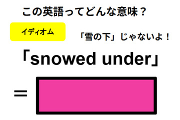 この英語ってどんな意味？「snowed under」 画像