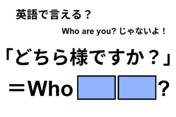 英語で「どちら様ですか？」は何て言う？ 画像
