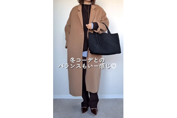 GUのニットで作るブラウンワントーン。大人の奥行きレイヤード術とは【40代の毎日コーデ】 画像