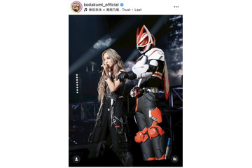 倖田來未、仮面ライダーギーツとの熱いステージSHOTにファン興奮「カッコよすぎ」「オーラ放ってる！」 画像