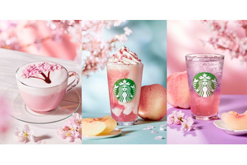 【スタバ新作】「桜 咲くよ 白桃 フラペチーノ」など3種登場 春は“白桃と桜”で選べる美味しさ 画像
