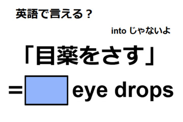英語で「目薬をさす」は何て言う？ 画像