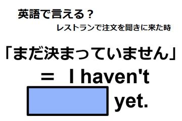 英語で「まだ決まっていません」は何て言う？ 画像