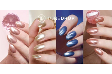 TONE DROP、透明感×美発色の速乾マグネットポリッシュ春の新色4色が登場 画像