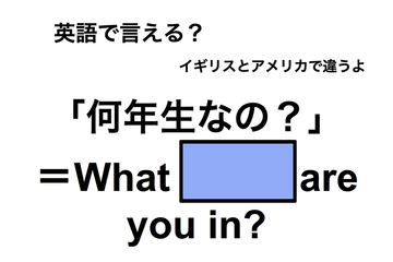 英語で「何年生なの？」は何て言う？ 画像