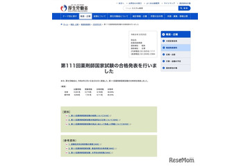 薬剤師国家試験2026、新卒合格率は86.25％ 画像