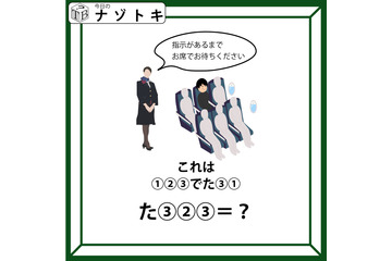 クイズです！「指示があるまでお席でお待ちください」イラストを言葉に直してみましょう【難易度LV２.・甘口】 画像