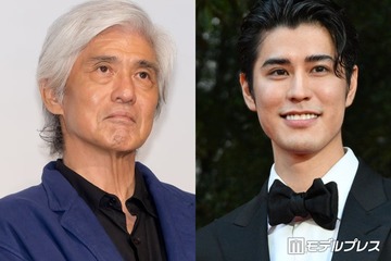 寛一郎、父・佐藤浩市とのモノクロ親子ショット公開「最強の遺伝子」「映画のワンシーンみたい」 画像