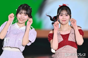 超ときめき宣伝部・坂井仁香＆僕が見たかった青空・金澤亜美、猫ポーズで沸かす 頬シールで可愛さ全開【ガルアワ2026SS】 画像