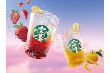 スターバックス「チラックス ソーダ」2種が4月24日登場 ストロベリーは果肉アップ・気分に合わせた3つのカスタマイズを提案 画像