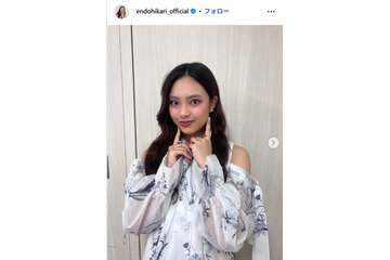 櫻坂46遠藤光莉「脚の長さにびっくり」「バランスが神」全身ショット公開に反響 画像