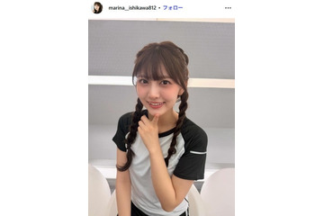 石川さゆりの姪・石川満里奈、ノースリ×大胆スリット姿で素肌チラリ「脚長すぎ」「女神のビジュアル」 画像