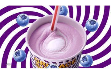 マック「グリマスシェイク」リニューアル登場 ポップでレトロな世界観の新パッケージも 画像