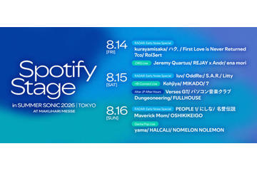 Spotifyが4年連続でサマソニとコラボ。5つの人気プレイリストブランドを体現するステージが登場 画像