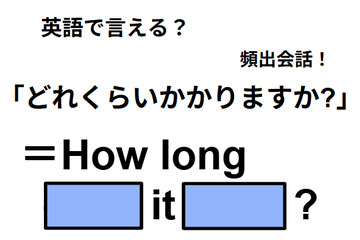 英語で「どのくらいかかりますか？」は何て言う？ 画像