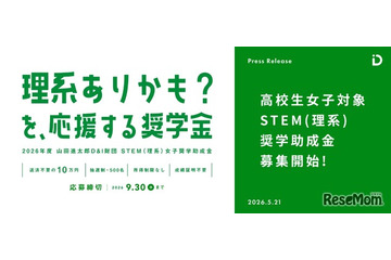 女子高校生向け「STEM理系奨学助成金」6期の募集開始 画像
