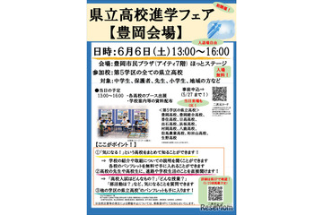 【高校受験】兵庫県立高校進学フェア6-7月…豊岡・神戸・姫路 画像