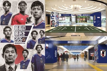 東京駅がサッカー日本代表一色に。6月12日から期間限定店舗「JFA STORE」にてオフィシャルグッズ販売 画像