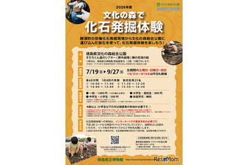 【夏休み2026】徳島県立博物館、化石発掘体験…小中生500円 画像