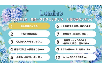 Lemino、6月の韓流・アジア人気作品ランキング発表「新入社員カン会長」が初の首位へ 画像