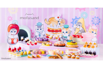 mofusandと初コラボのスイーツビュッフェ、ヒルトン大阪で開催 愛らしいにゃんこ達がケーキに 画像