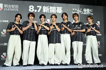 Travis Japan、東京スカイツリー点灯式登場・史上最多60種類のライティング JリーグSPアンバサダー初仕事務める 画像