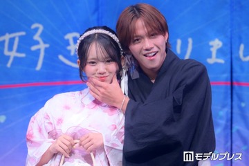【今日好き夏まつり】ゆかりおカップル、“ほっぺむぎゅ”ポーズに歓声 ノンスタ井上からツッコミ「何をイチャイチャしてんねん」 画像