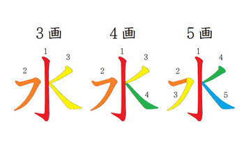 漢字の「水」、何画だかわかる？意外と忘れている簡単な漢字の書き方 画像