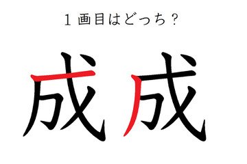 １画目はどこ？「成」の筆順に、え？そこ？の声 画像