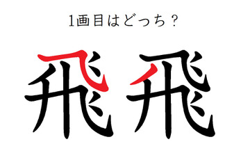 「飛」の１画目はどっち？正しく書くと美しい字に！ 画像