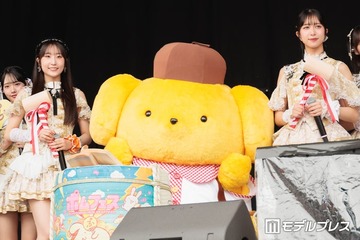 ポムポムプリン、Juice=Juiceと「盛れ！ミ・アモーレ」コラボパフォーマンス 30周年記念「ポムフェス」鏡開きで開幕宣言 画像