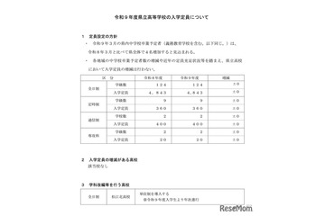 【高校受験2027】島根県立高、定員と日程公表…松江北で単位制導入 画像
