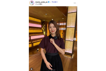テレ朝・安藤萌々アナ、真っ赤なミニスカゴルフウェアから美脚スラリ「色遣いがおしゃれ」「スタイル良すぎ」と反響 画像