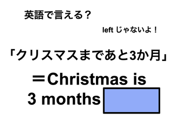 英語で「クリスマスまであと3か月」は何て言う？ 画像