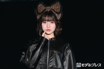 CUTIE STREET梅田みゆ、レオパード柄大ぶりリボン×唇噛み猫ポーズがキュート【TGC北九州2026】 画像