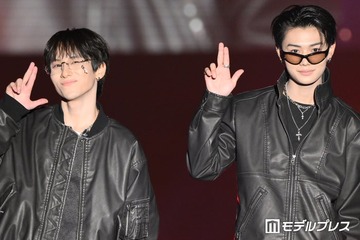 WILD BLUE山下幸輝＆鈴陽向、ブラックリンクコーデでクールな雰囲気 シンクロポーズも披露「メガネ姿反則」「ビジュ良すぎ」【TGC北九州2026】 画像