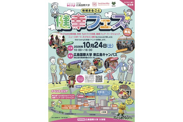 広島国際大×東広島市「健幸フェス」10/24…救急救命体験や健康フェア 画像