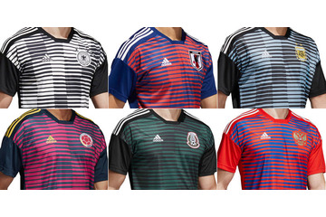 W杯出場6か国のadidas「プレマッチ・ジャージ」をまとめて見る 画像