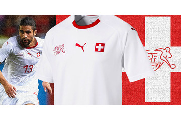 スイス代表、“国旗の赤”が際立つロシアW杯アウェイユニフォーム 画像